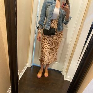Free people leopard skirt
